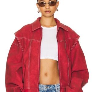 Lioness   Vista Bomber Jacket in Crimson   Size: S (Small)